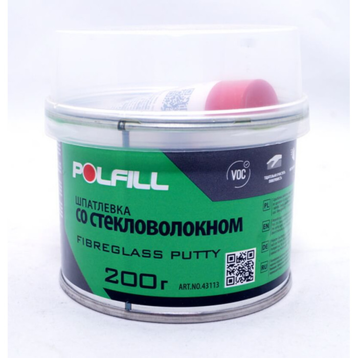 Шпаклівка з скловолокном Polfill 0,2кг