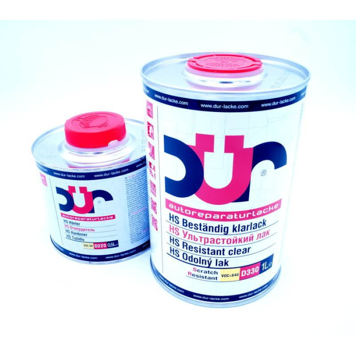 Лак HS ультрастойкий DUR D330 (1л) + затвердник HS D220 (0,5л)