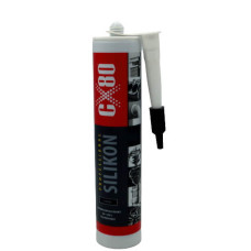 Герметик силіконовий темп.стійкий CX80 Silicone Profesional +380* С в гільзі 310 мл Чорний