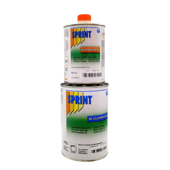Лак SPRINT HS anti-scratch GT H55 (1л.) +затвердник C-03 (0,5л)