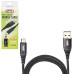 Кабель USB PULSO Micro USB 3A 2м Quick Charge чорний (Voin)