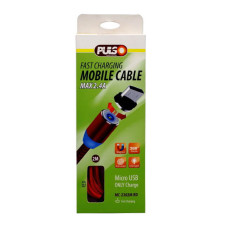 Кабель магнітний USB PULSO Micro USB 2,4A 2м червоний