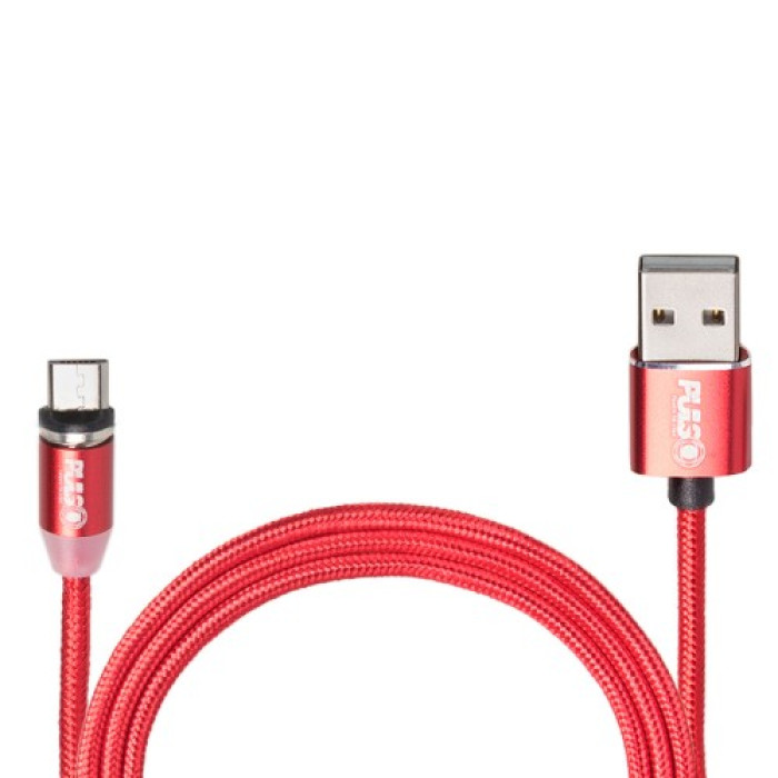 Кабель магнітний USB PULSO Micro USB 2,4A 2м червоний
