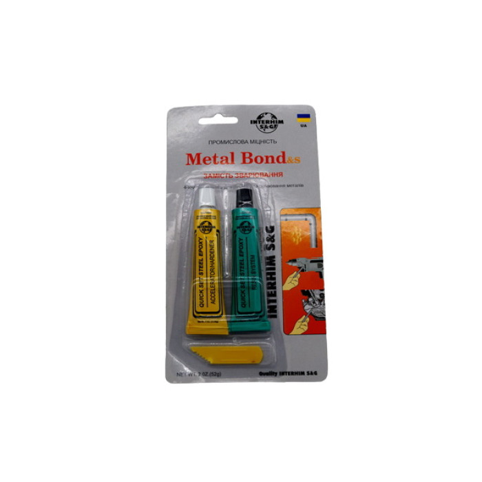 Купити Клей епоксидний INTERHIM Metal Bond 4 хвилини 52 г (тюбик) в Україні.