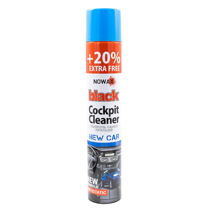 Купити Поліроль для торпеди, пластику, аерозоль NOWAX Black Cockpit Cleaner нова машина NX00705, 750мл в Україні