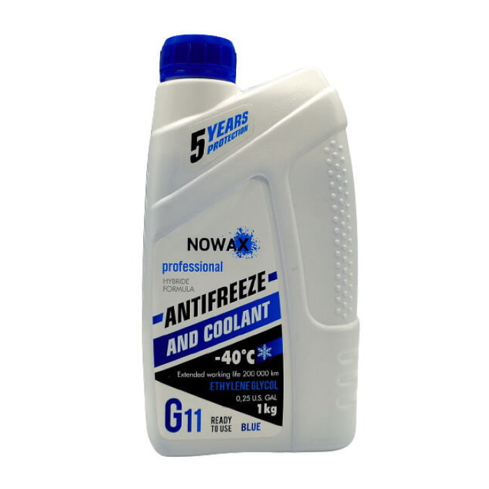 Антифриз Nowax G11 -40 °С (NX01007) синій 1 кг в Україні.