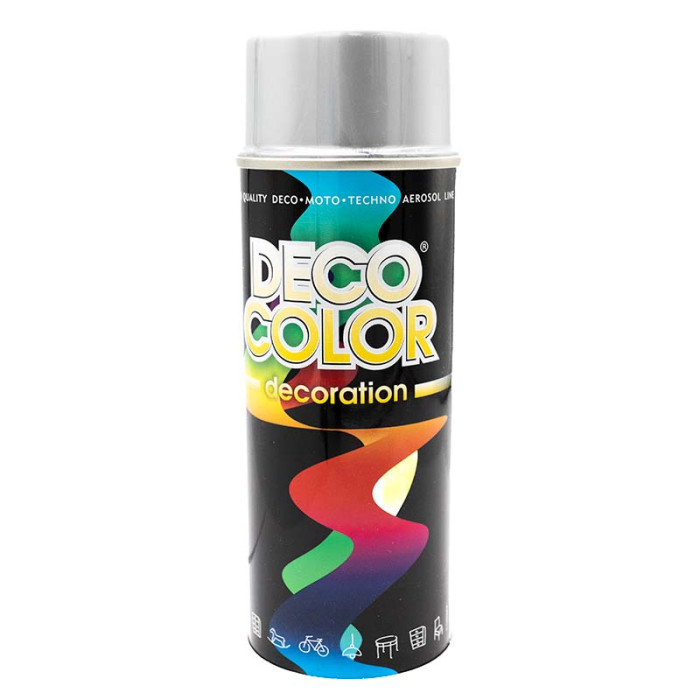 Deco Color Фарба аерозольна Decoration срібна 400мл