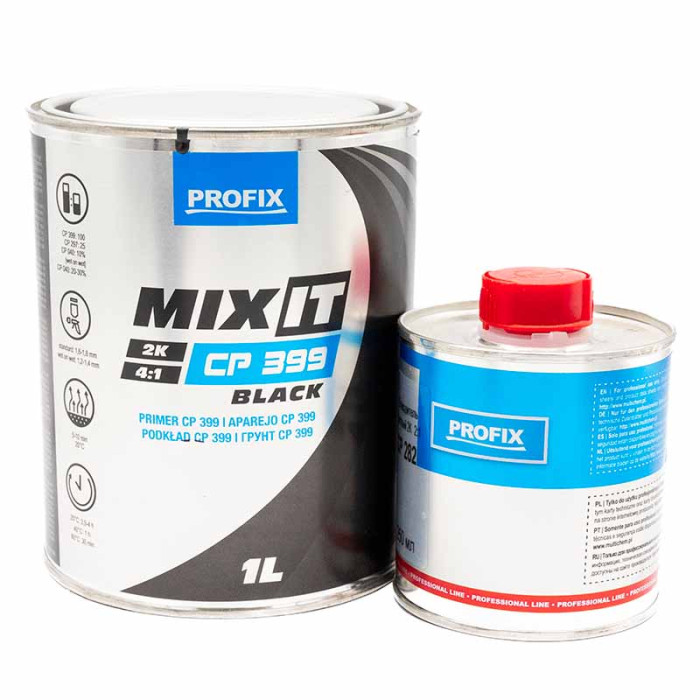 Купити Грунт акриловий Profix СР 399 MixIT 2K HS 4:1, комплект з відп. чорний 1л + 0,25л в Україні