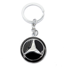 Брелок металевий кольоровий на ланцюжку Mercedes-Benz