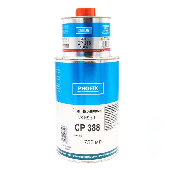 Купити Грунт акриловий HS 2K 5:1 PROFIX СР388 чорний, з відп. 0.75л + 0.15л в Україні