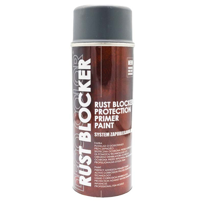 Фарба аерозольна Deco Color 4в1 Rust Blocker RAL 7011 сірий 400мл