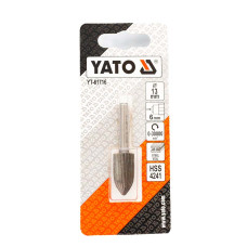 Фреза конусна по металу YATO d-13*25/55мм, хвостовик d-6 (заокруглена) YT-61716