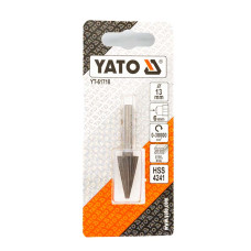Фреза конусна по металу YATO d-13*25/55мм, хвостовик d-6 (загострена)