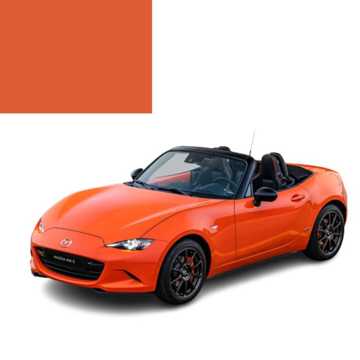 Краска по коду акриловая оранжевая ORANGE ZUT для автомобилей MAZDA