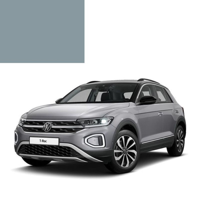 Краска по коду акриловая серая Flanellgrau LL7 для автомобилей Volkswagen