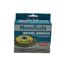 Щітка конусна з рифленого дроту NovoTools 100 мм М14 латунь (арт. NTBWB10014BC)