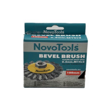 Щітка конусна з пучками крученого дроту NovoTools 100 мм М14 (арт. NTBWBB10014ST)