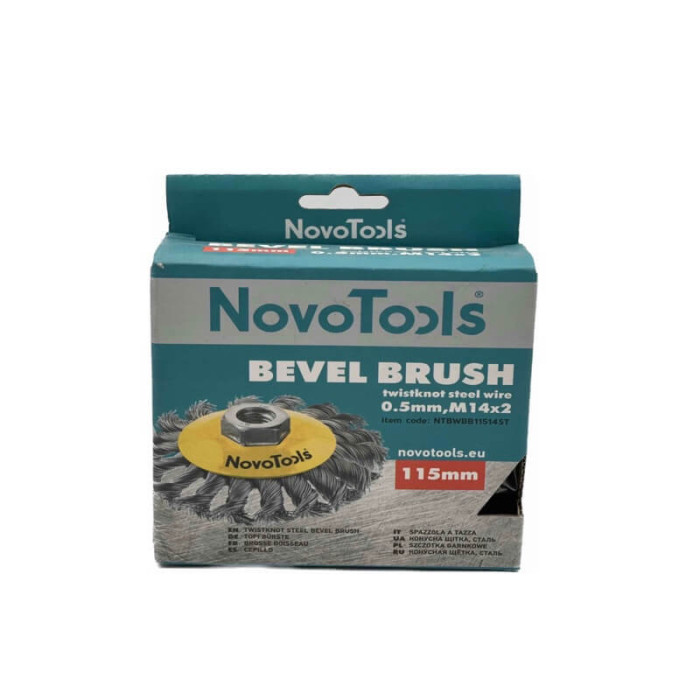 Щітка конусна з пучками крученого дроту NovoTools 115 мм М14 (арт. NTBWBB11514ST)