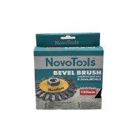 Щетка конусная с пучками витой проволоки NovoTools 125 мм М14 (арт. NTBWBB12514ST)
