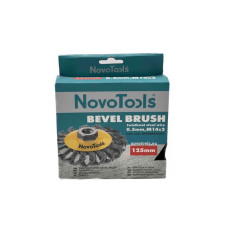 Щітка конусна з пучками крученого дроту NovoTools 125 мм М14 (арт. NTBWBB12514ST)