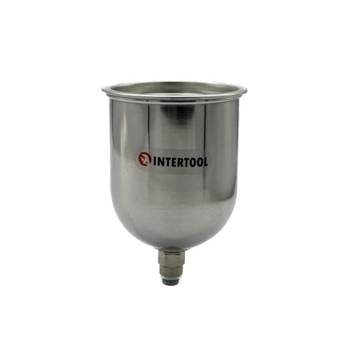 Купити Бачок металевий INTERTOOL 600 мл із зовнішнім різьбленням М14х1.25 в Україні