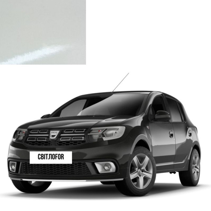 Краска по коду акриловая белая 369 BLANC GLACIER для автомобилей Dacia