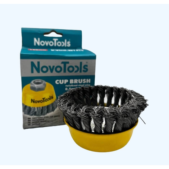 Щітка чашкова з пучками крученого дроту NovoTools 75 мм М14 (арт. NTWB7514ST)