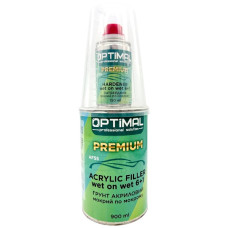 Грунт акриловий сірий OPTIMAL PREMIUM 6:1, (0,9л + відп. 0,15л) мокрий по мокрому