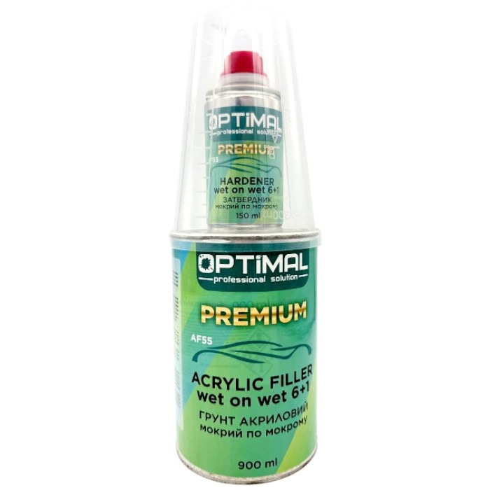 Купити Грунт акриловий сірий OPTIMAL PREMIUM 6:1, (0,9л + отв. 0,15л)