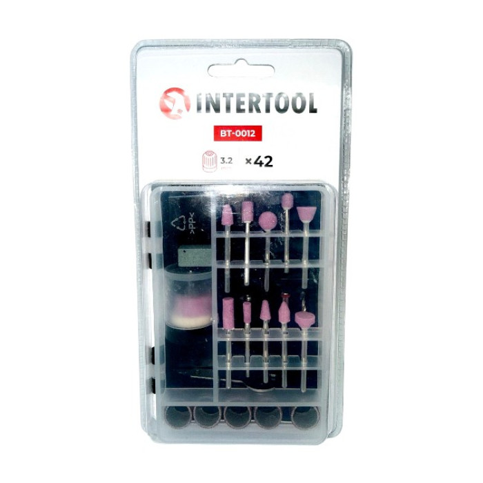 Комплект аксесуарів для гравера WT-0516 та DT-0517 42 од. INTERTOOL BT-0012