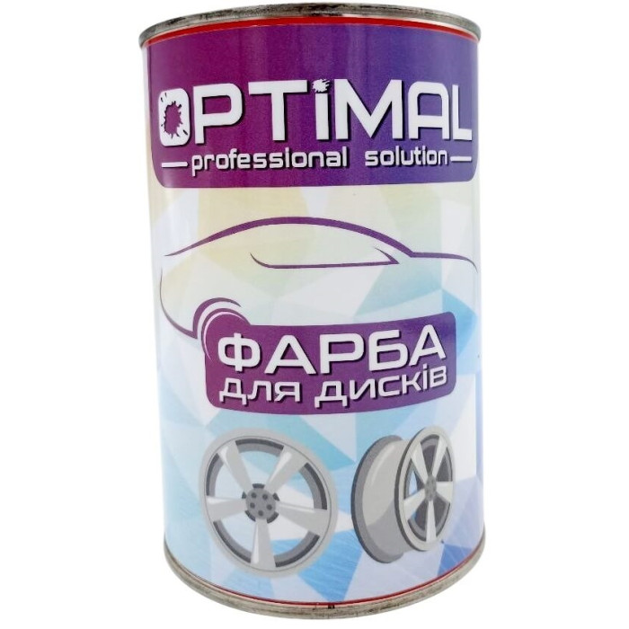 Купити Фарба для дисків алкідна OPTIMAL RAL 9006 Срібляста 1л в Україні.