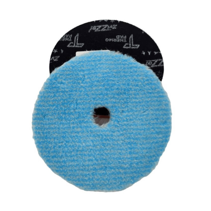 Круг полірувальний - ZviZZer Detailing Pad Thermo Hybrid Wool Pad 130/15/130мм. (голубий)