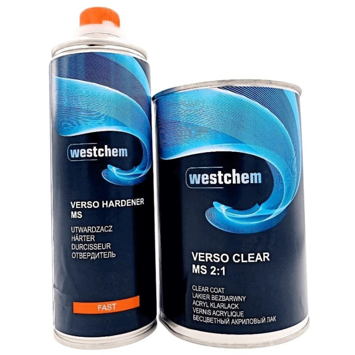 Лак акриловий безбарвний Westchem CLEARCOAT VERSO MS 2:1 у компл з затвер MEDIUM 1л + 0,5л
