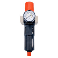 Фільтр для очистки повітря 1/2 5 мкм, 2500 л/хв., метал, професійний INTERTOOL з редуктором