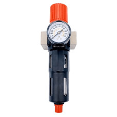 Фільтр для очистки повітря 1/2 5 мкм, 2500 л/хв., метал, професійний INTERTOOL з редуктором