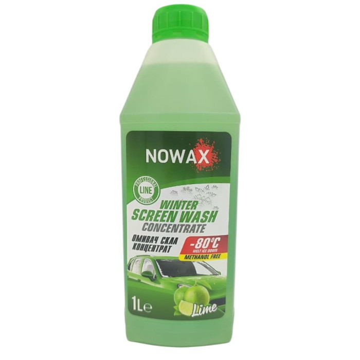 Купить Омыватель стекла зимний концентрат NOWAX Winter Screen Wash -80*C 1л. Лайм в Украине