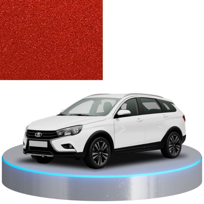 Купить Краска по коду металлик красная 190 KALIFORNIA для автомобилей Lada в Украине