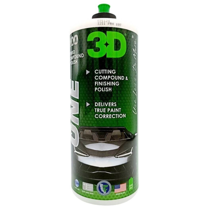 Купити Паста полірувальна 3D One Hybrid Compound and Polish 1л в Україні