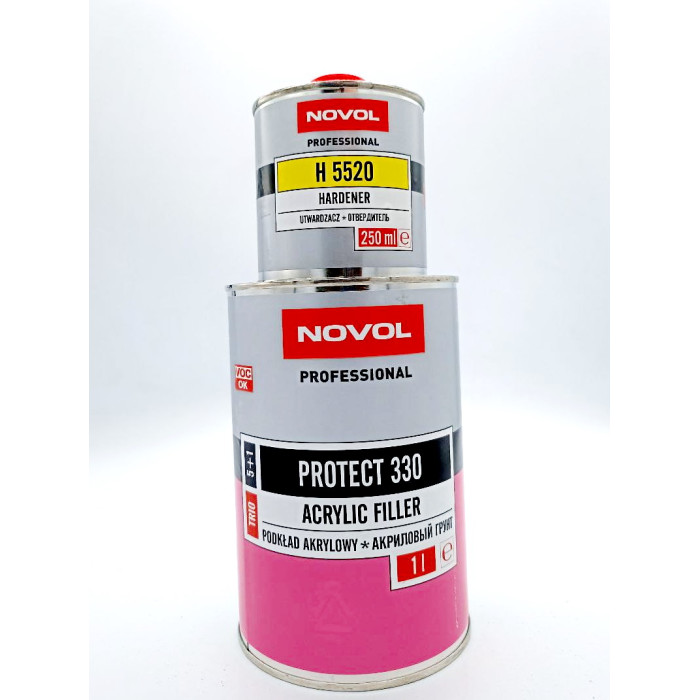 Купити Грунт акриловий чорний (1л.+відп.0,25л.) NOVOL PROTECT 330 5+1 (арт. 37341) в Україні
