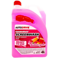 Омивач скла літній, Auto Drive Summer Screen Wash Bubble Gum PET 4 л
