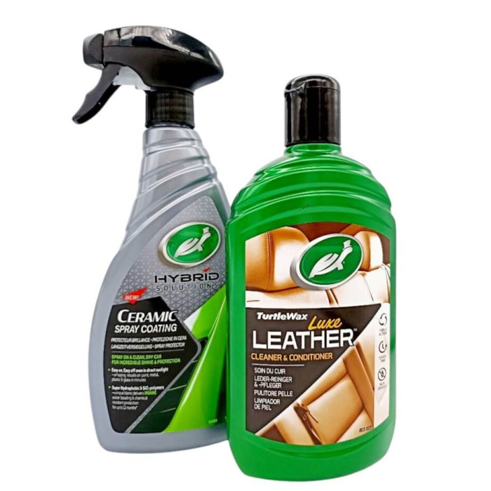Купити Набір Turtle Wax преміум: кондиціонер для шкіри + керамічний спрей в Україні