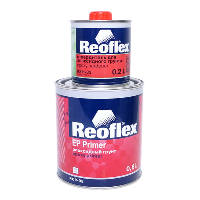 Сірий епоксидний ґрунт Reoflex RX P-03, 0,8 л + відп. 0,2 л