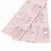 Шлифовальные листы SOLL на пластиковой основе 70*420мм 14 отв. цвет розовый Р320