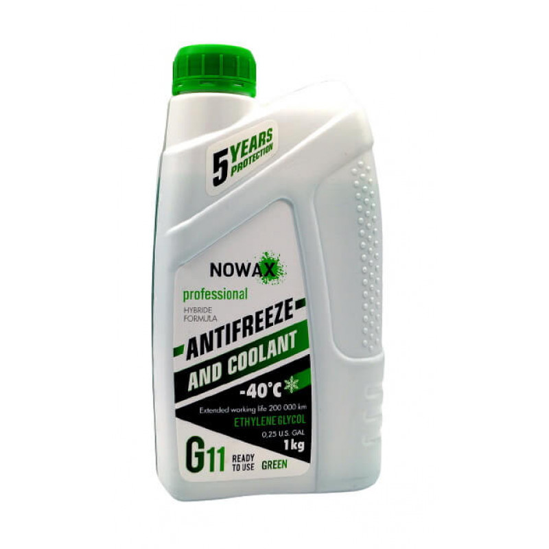 Антифриз NOWAX G11 зеленый -40°C 1 кг (NX01008)